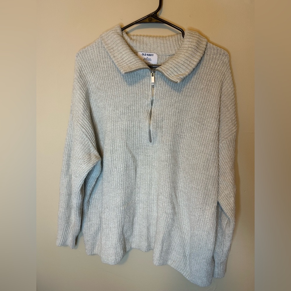 Old Navy Cream Ribbed Sweater